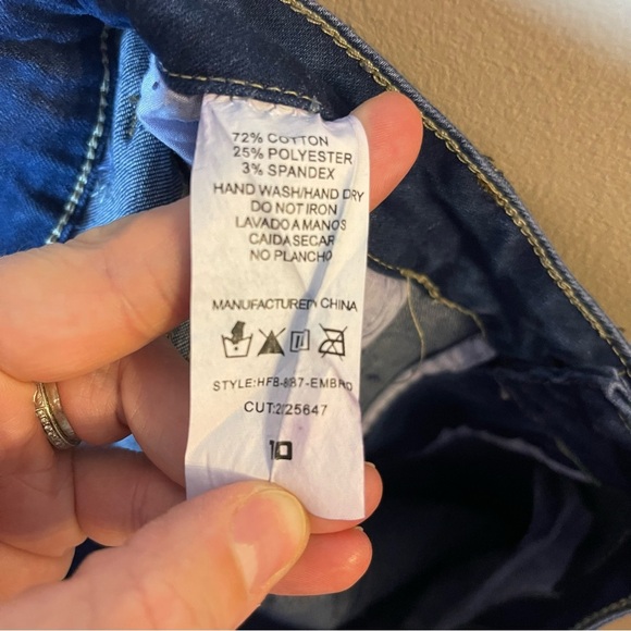 Home Folk Embroidered Flare Jeans - Blue Size 10 - Picture 8 of 12